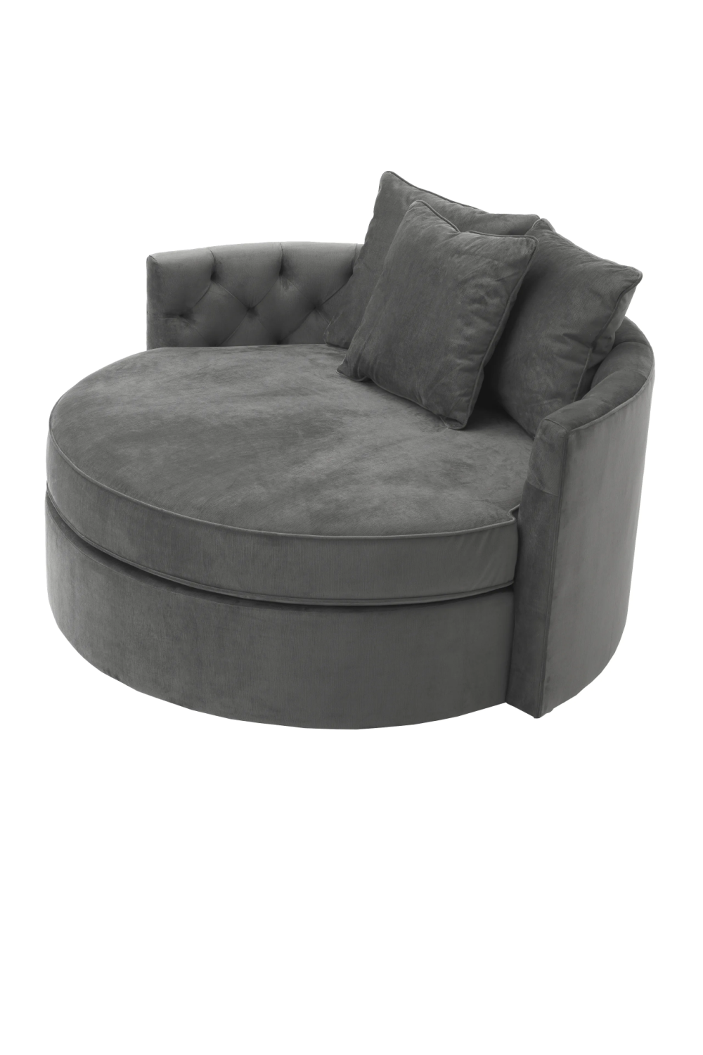 Gray Round Buttoned Sofa | Eichholtz Carlita | Oroa.com