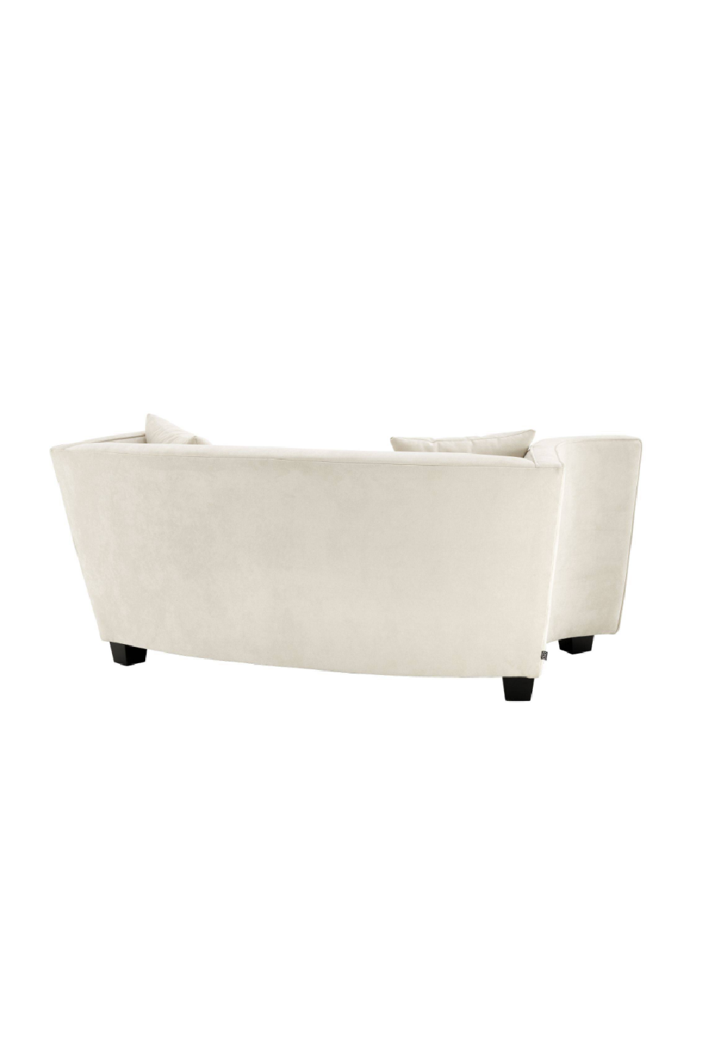 White Velvet Curved Sofa | Eichholtz Giulietta | Oroa.com