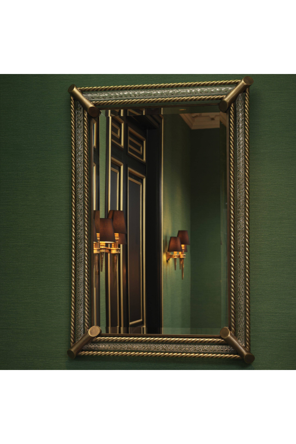 Brass Roped Frame Wall Mirror | Eichholtz Cantoni | OROA