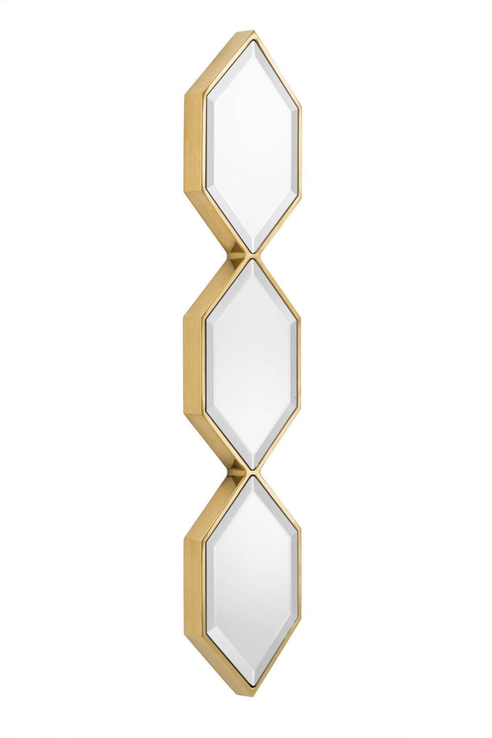 Gold Hexagonal Beveled Trio Mirror Glass | Eichholtz Saronno | OROA