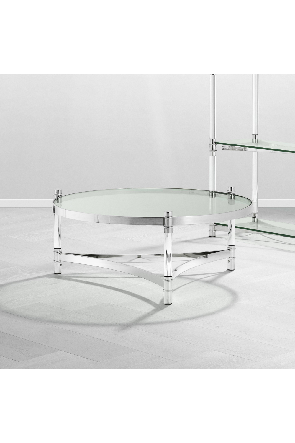 Round Silver Frame Coffee Table | Eichholtz Trento | OROA