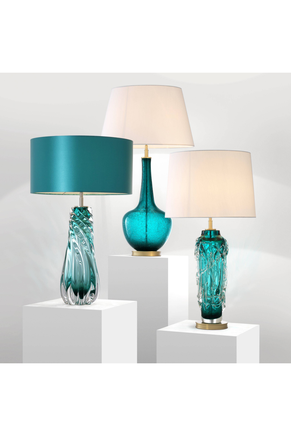 Turquoise glass lamp deals