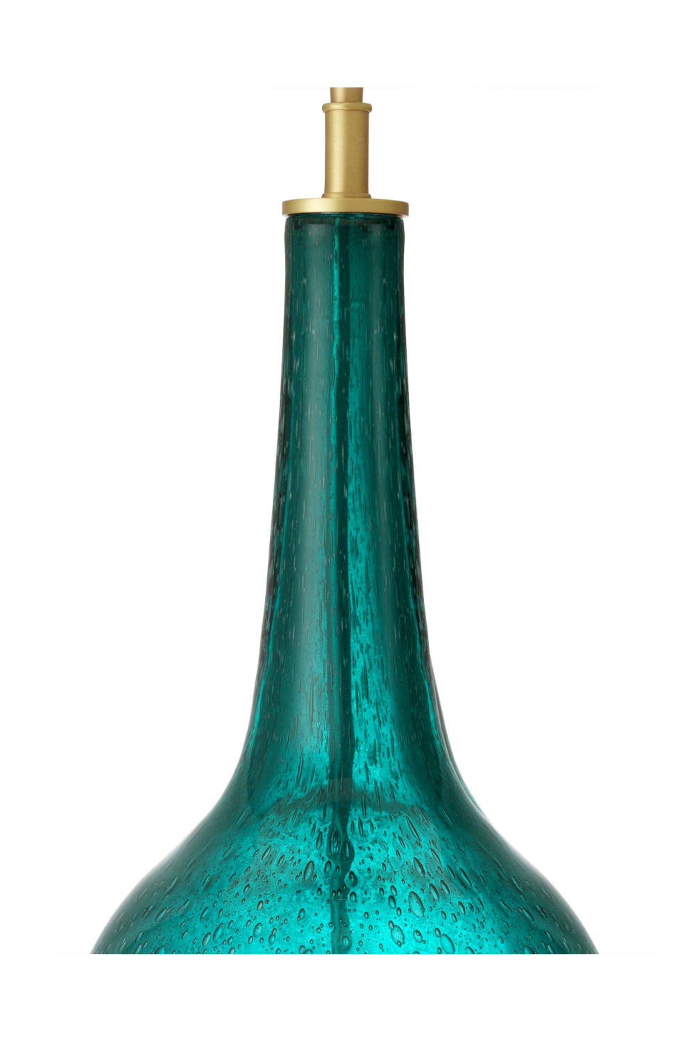 Turquoise glass table sales lamp