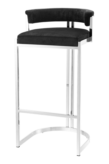Black Velvet Bar Stool | Eichholtz Dante | #1 Eichholtz Retailer