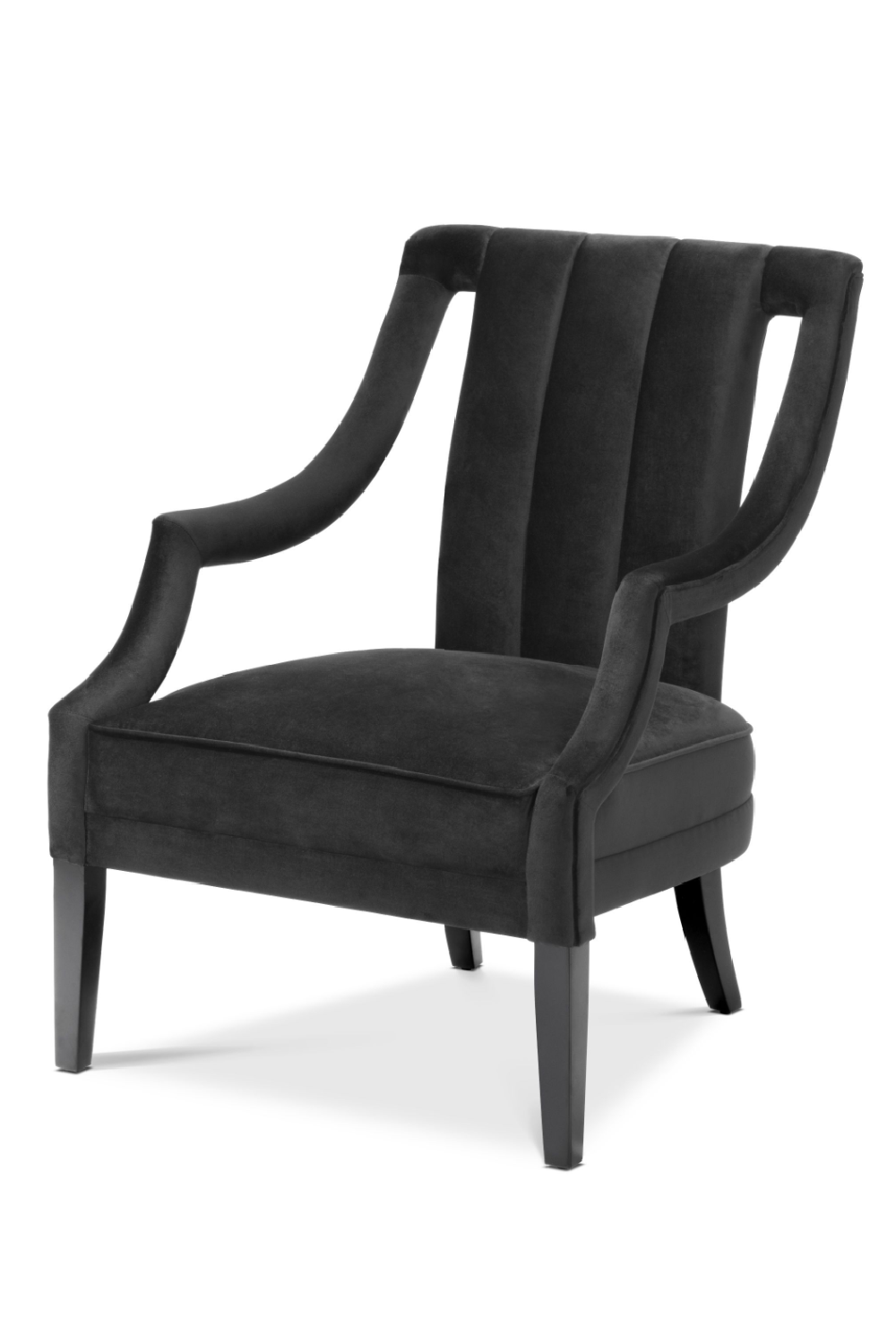 Black Velvet Accent Armchair | Eichholtz Ermitage | Oroa.com