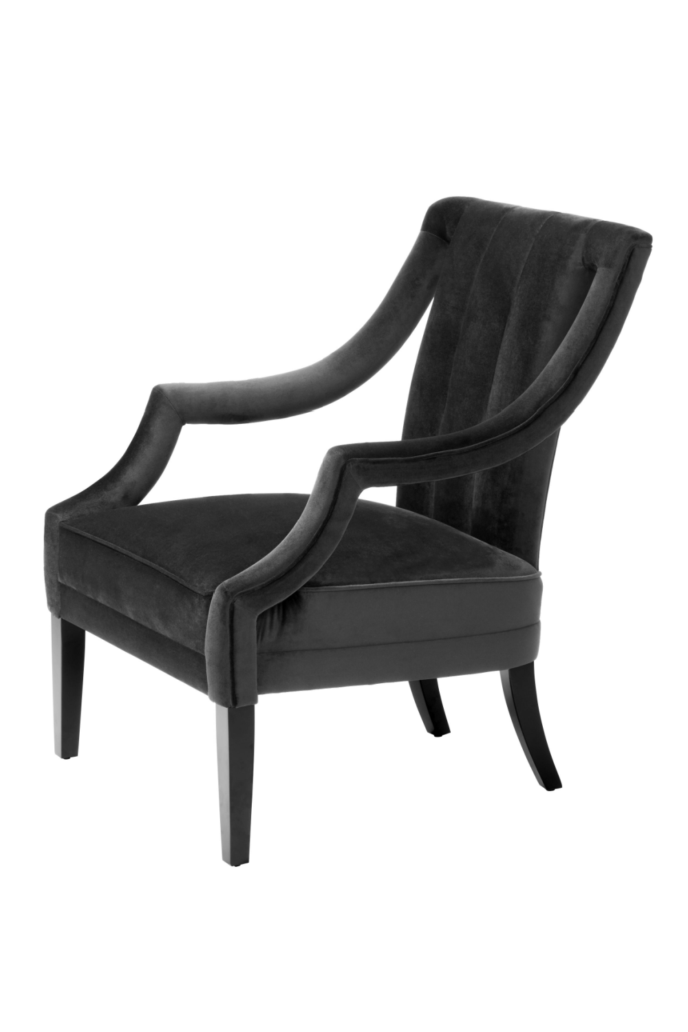 Black Velvet Accent Armchair | Eichholtz Ermitage | Oroa.com