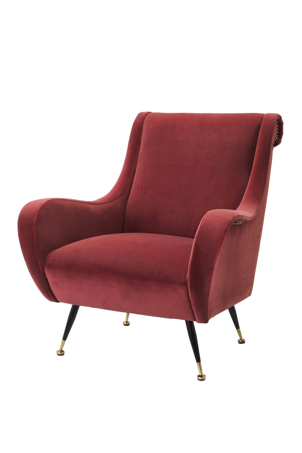 Red Velvet Reading Chair Eichholtz Giardino Oroa