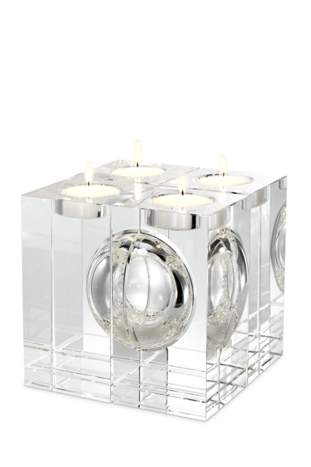 Crystal Glass Tealight Holder Set of 4 | Eichholtz Argenta | OROA