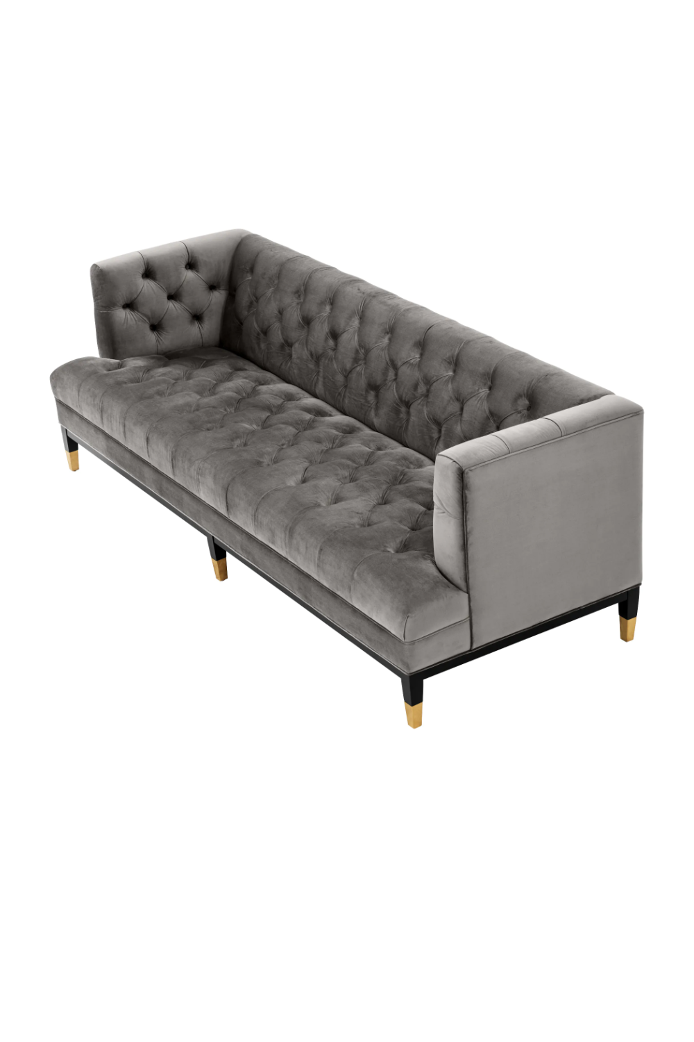 Gray Velvet Modern Chesterfield Sofa | Eichholtz Castelle | Oroa.com