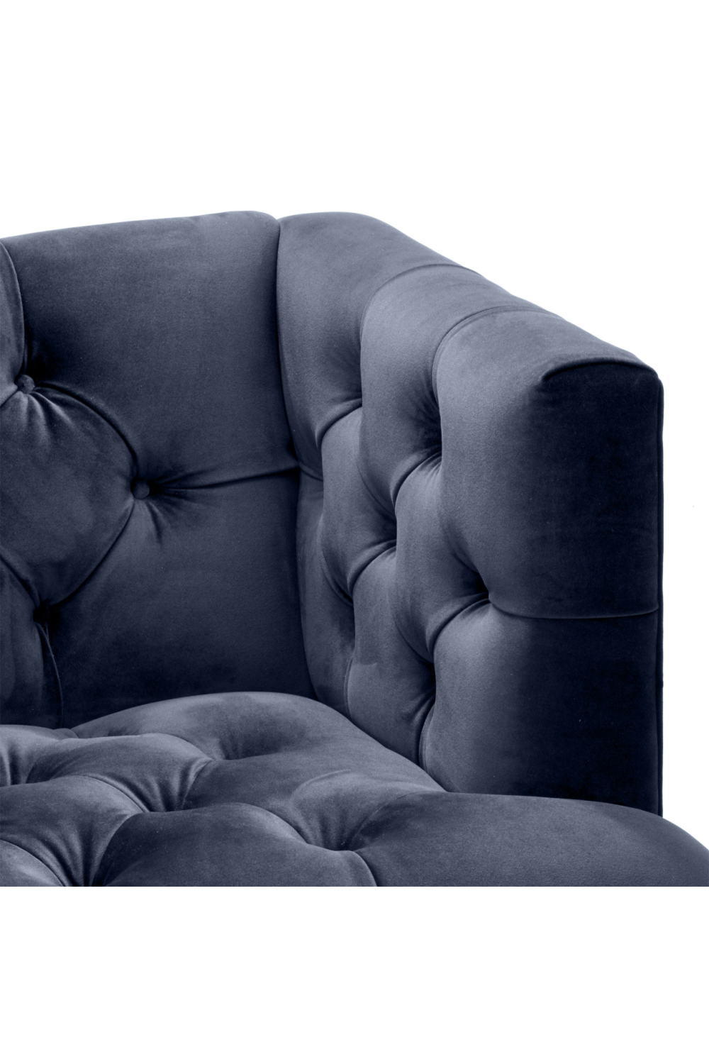Blue Velvet Tufted Chair | Eichholtz Castelle | Oroa.com