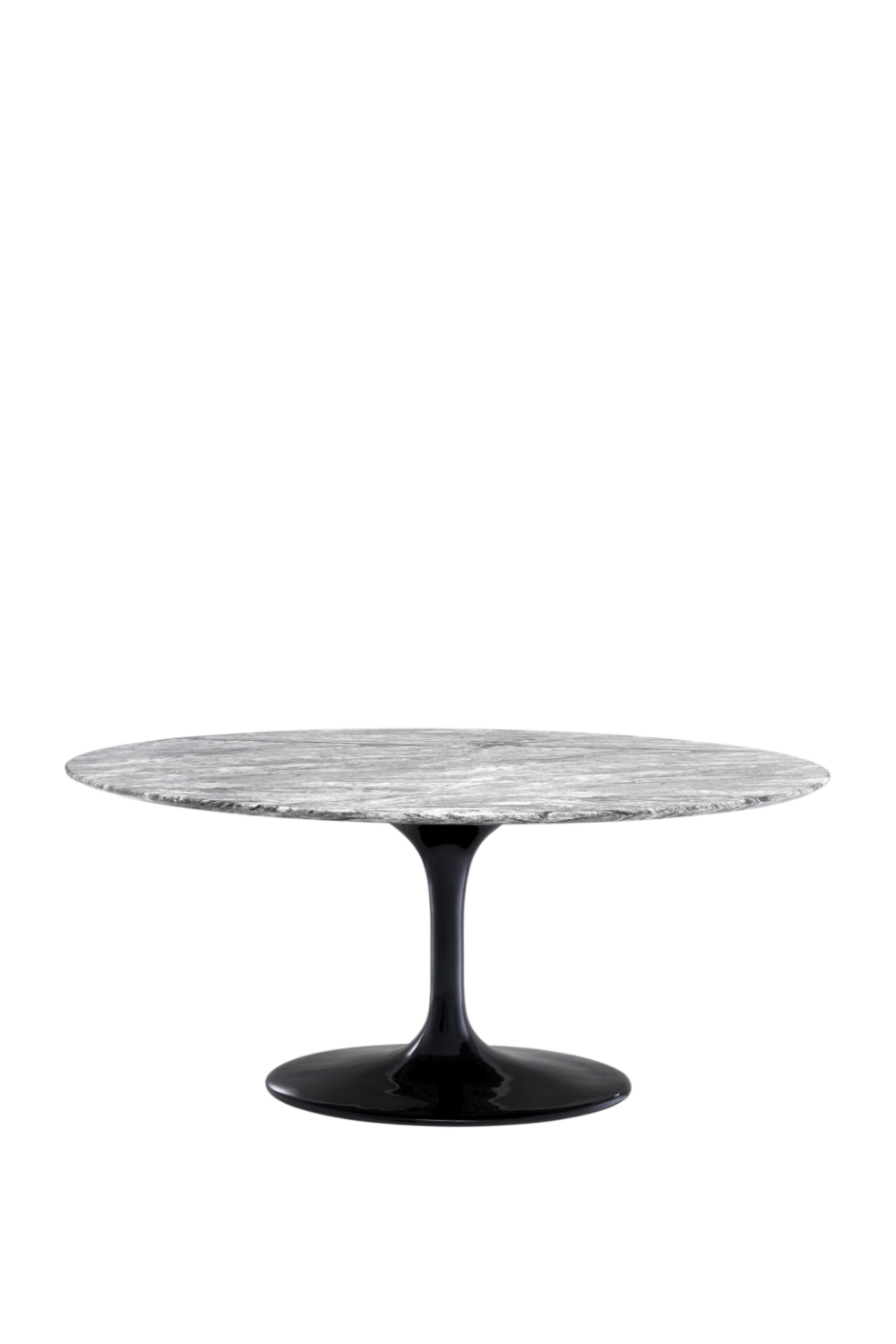 Gray Marble Oval Dining Table | Eichholtz Solo | OROA