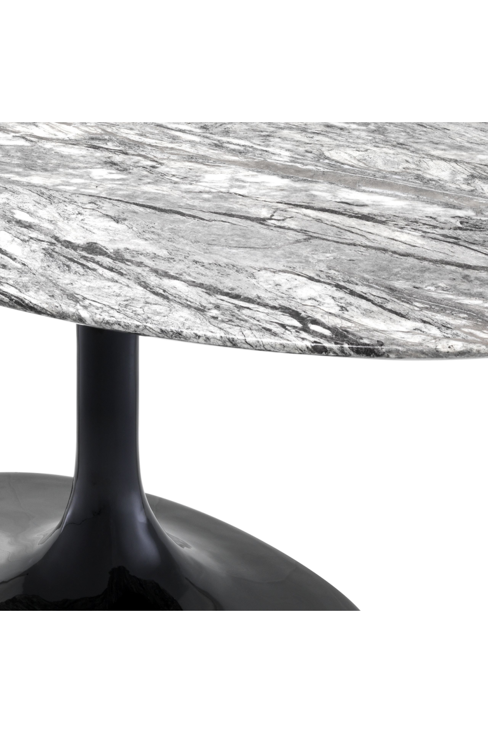 Gray Marble Oval Dining Table | Eichholtz Solo | OROA