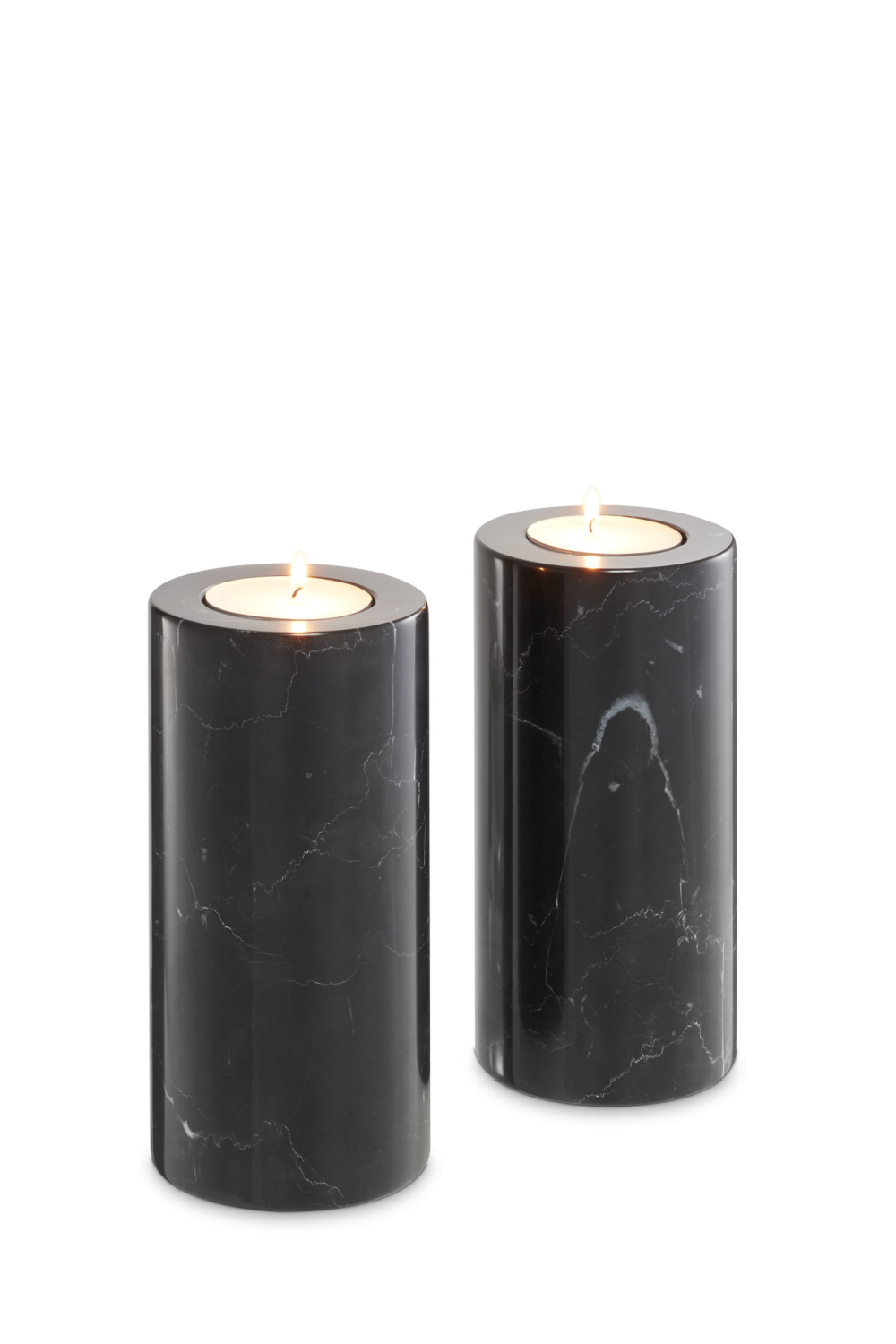 Black Marble Candle Holders 2 | Eichholtz Tobor L | OROA