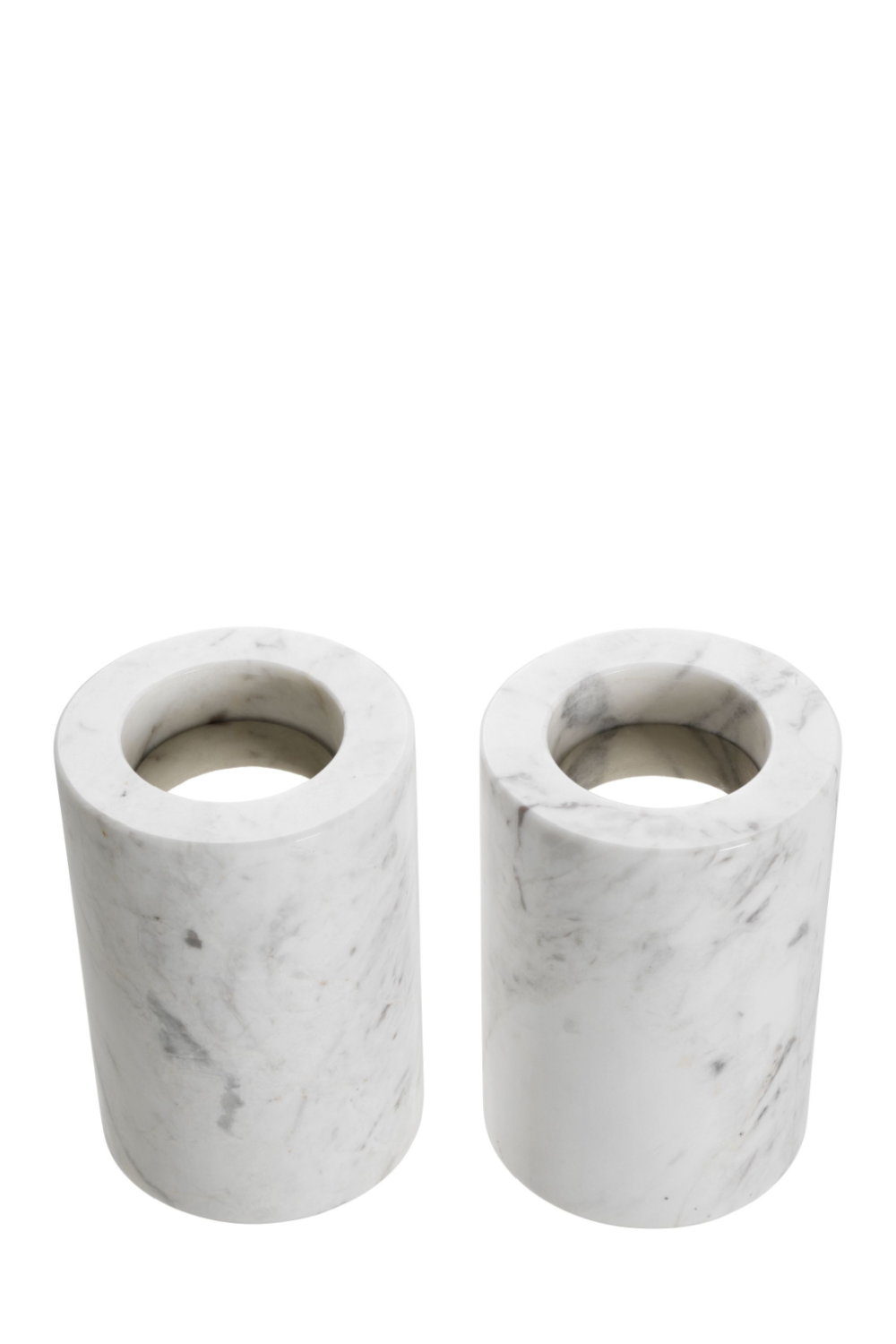 White Marble Candle Holders 2 | Eichholtz Tobor S | OROA.com