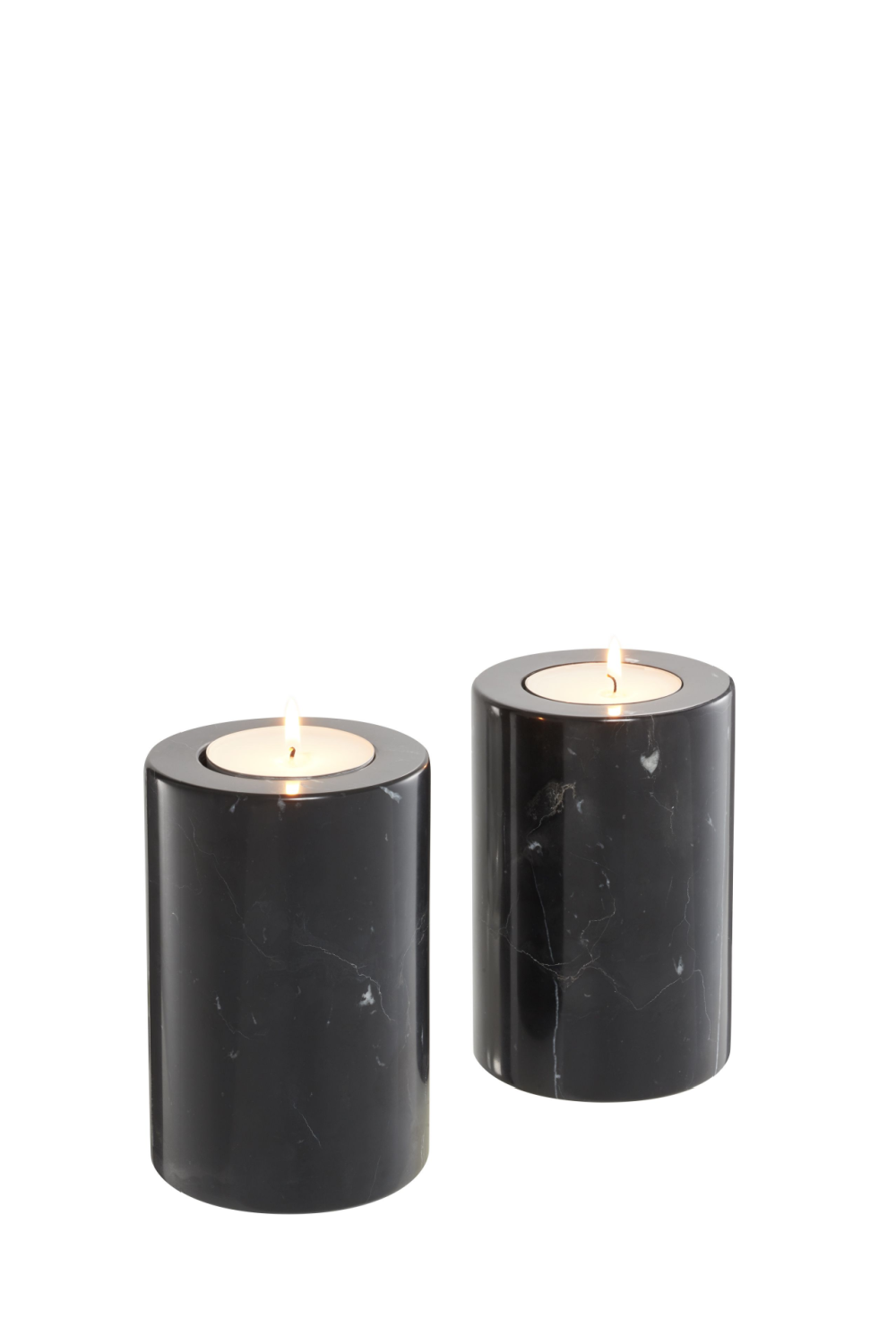 Black Marble Candle Holders 2 | Eichholtz Tobor S | OROA