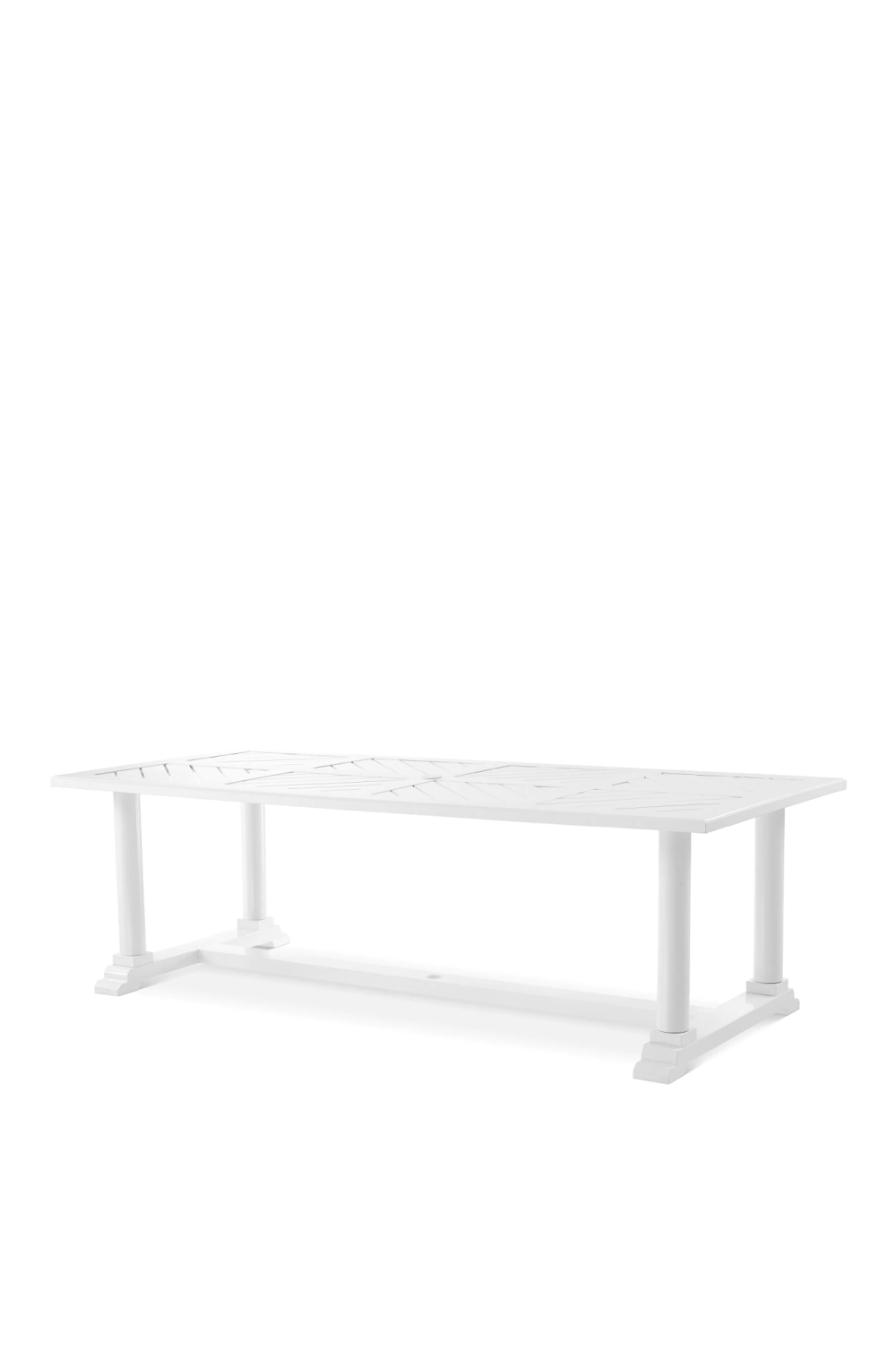 White Lacquer Outdoor Dining Table | Eichholtz Bell Rive | OROA TRADE