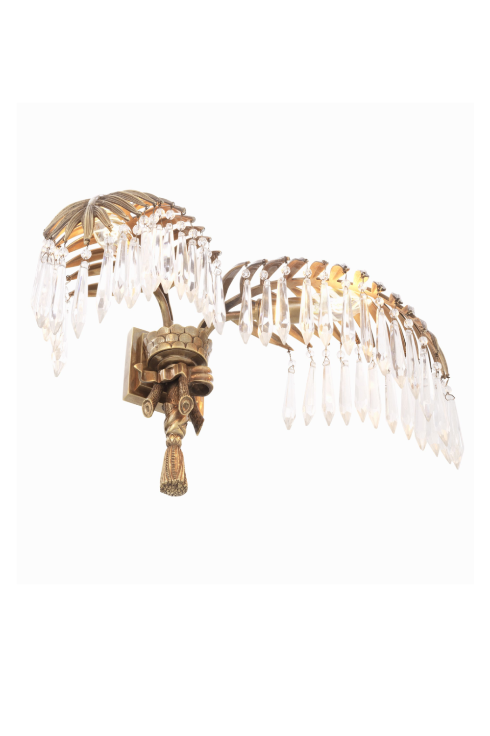 Vintage Brass Palm Leaf Wall Lamp - Eichholtz Hildebrandt | OROA TRADE