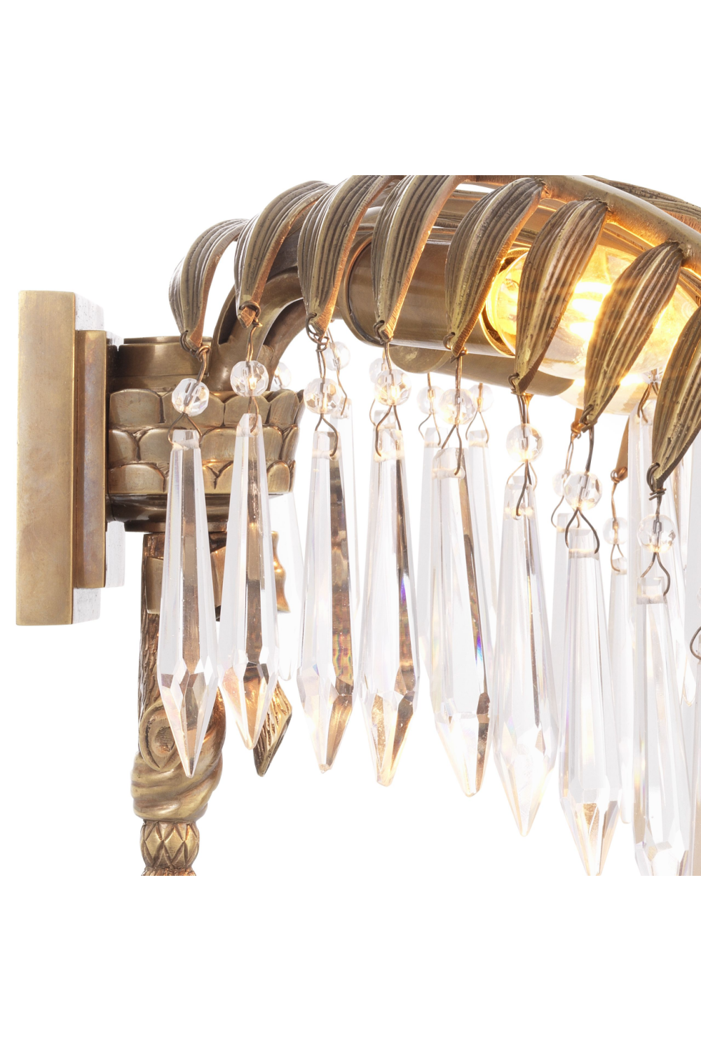 Vintage Brass Palm Leaf Wall Lamp - Eichholtz Hildebrandt | OROA TRADE