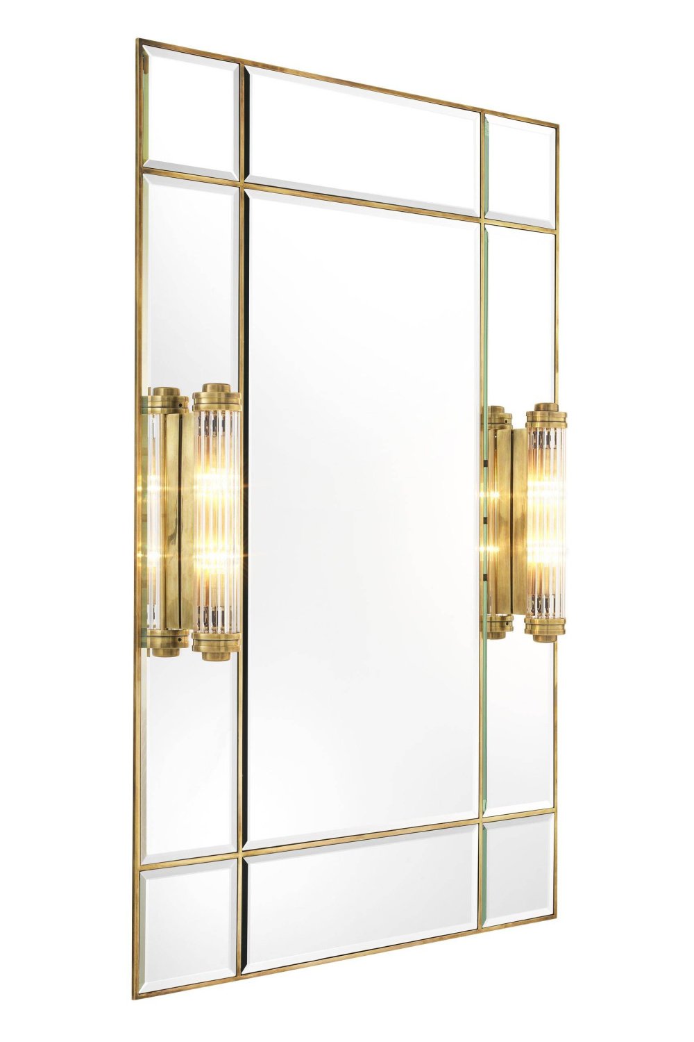 Gold Mirror With 2 Flushmounts | Eichholtz Beaumont | Oroa.com