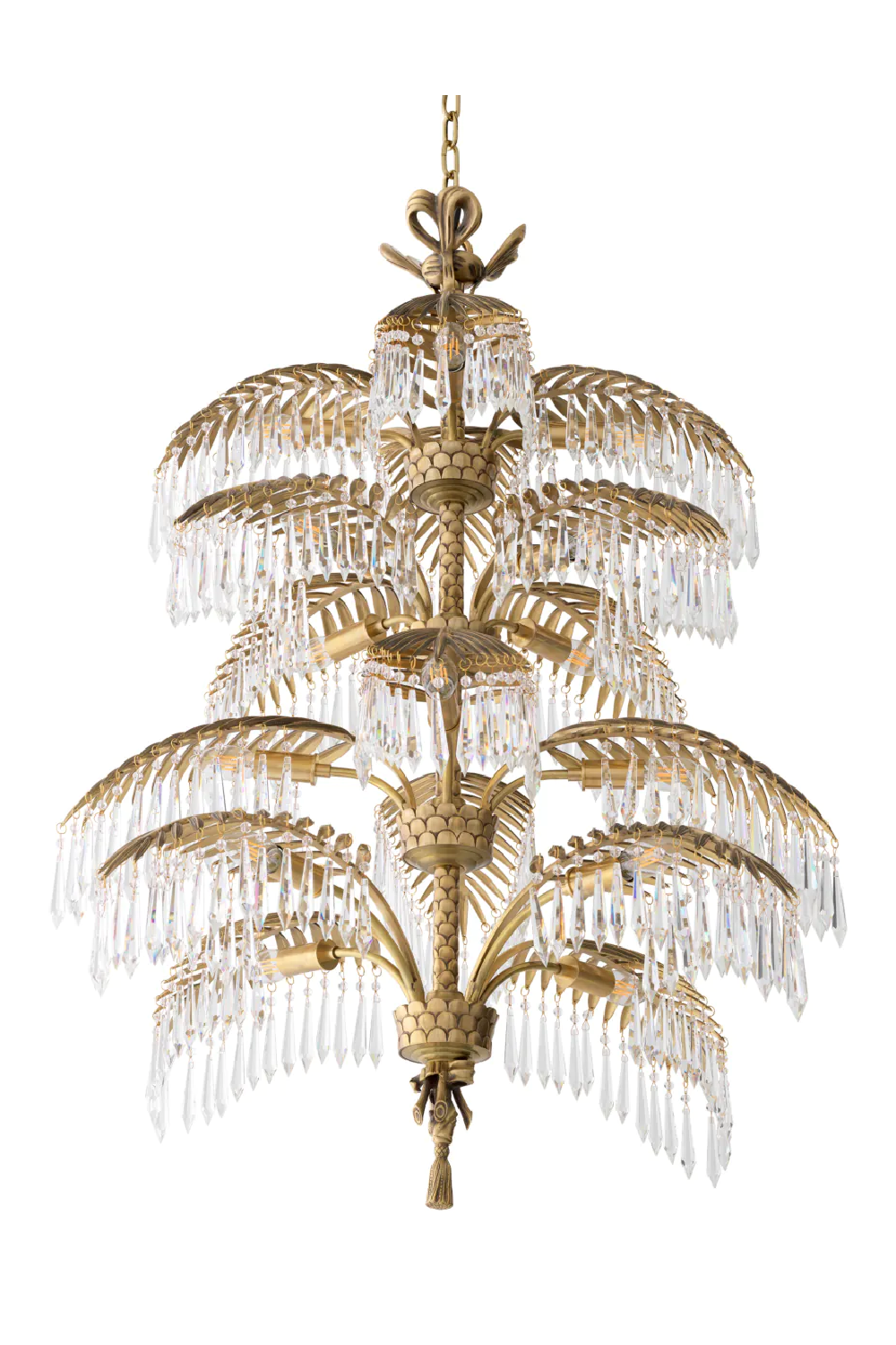 Vintage Brass Crystal Chandelier XL | Eichholtz Hildebrandt | Oroa.com