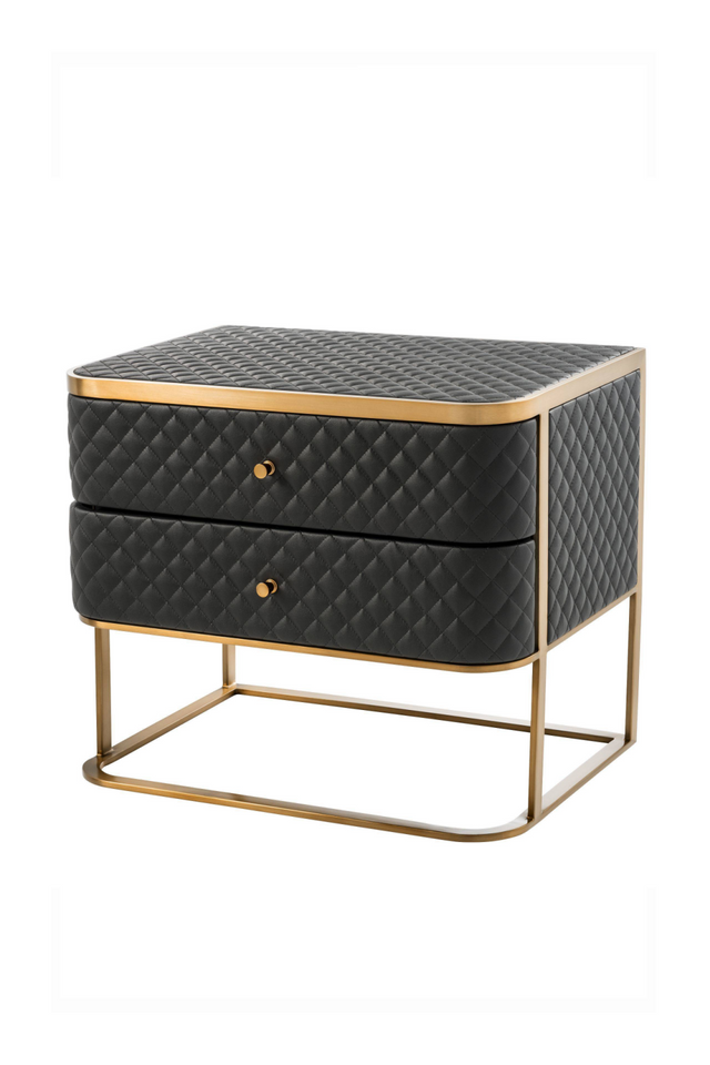 Black Leather Side Table | Eichholtz Monfort | OROA