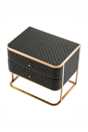 Black Leather Side Table | Eichholtz Monfort | OROA