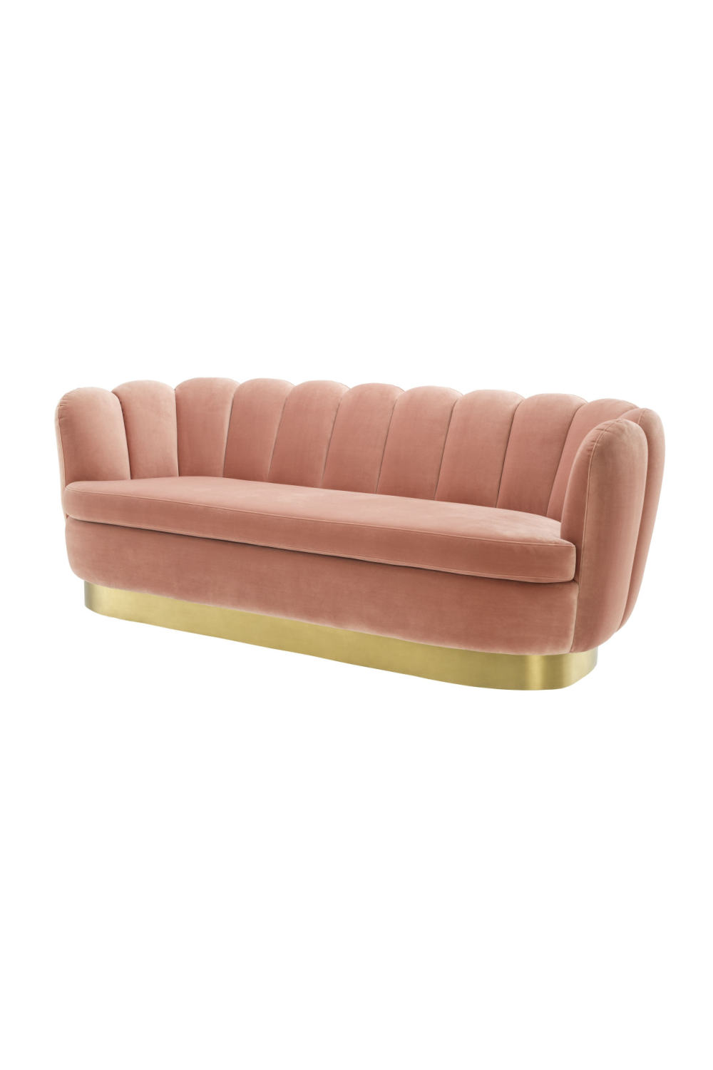 Blush Velvet Scalloped Sofa | Eichholtz Mirage | #1 Eichholtz Retailer