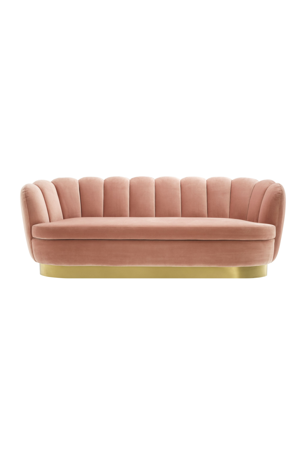 Blush Velvet Scalloped Sofa | Eichholtz Mirage | #1 Eichholtz Retailer
