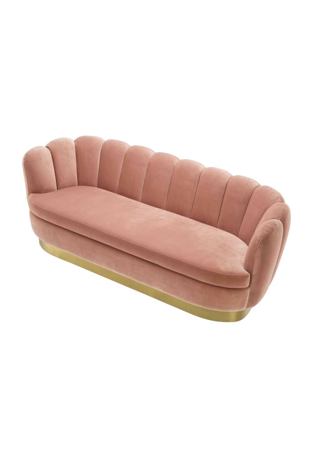 Blush Velvet Scalloped Sofa Eichholtz Mirage