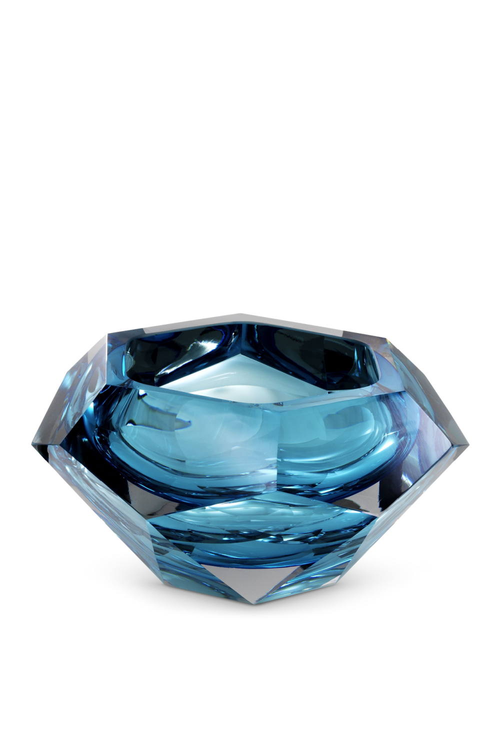 Blue Crystal Glass Bowl | Eichholtz Las Hayas | OROA