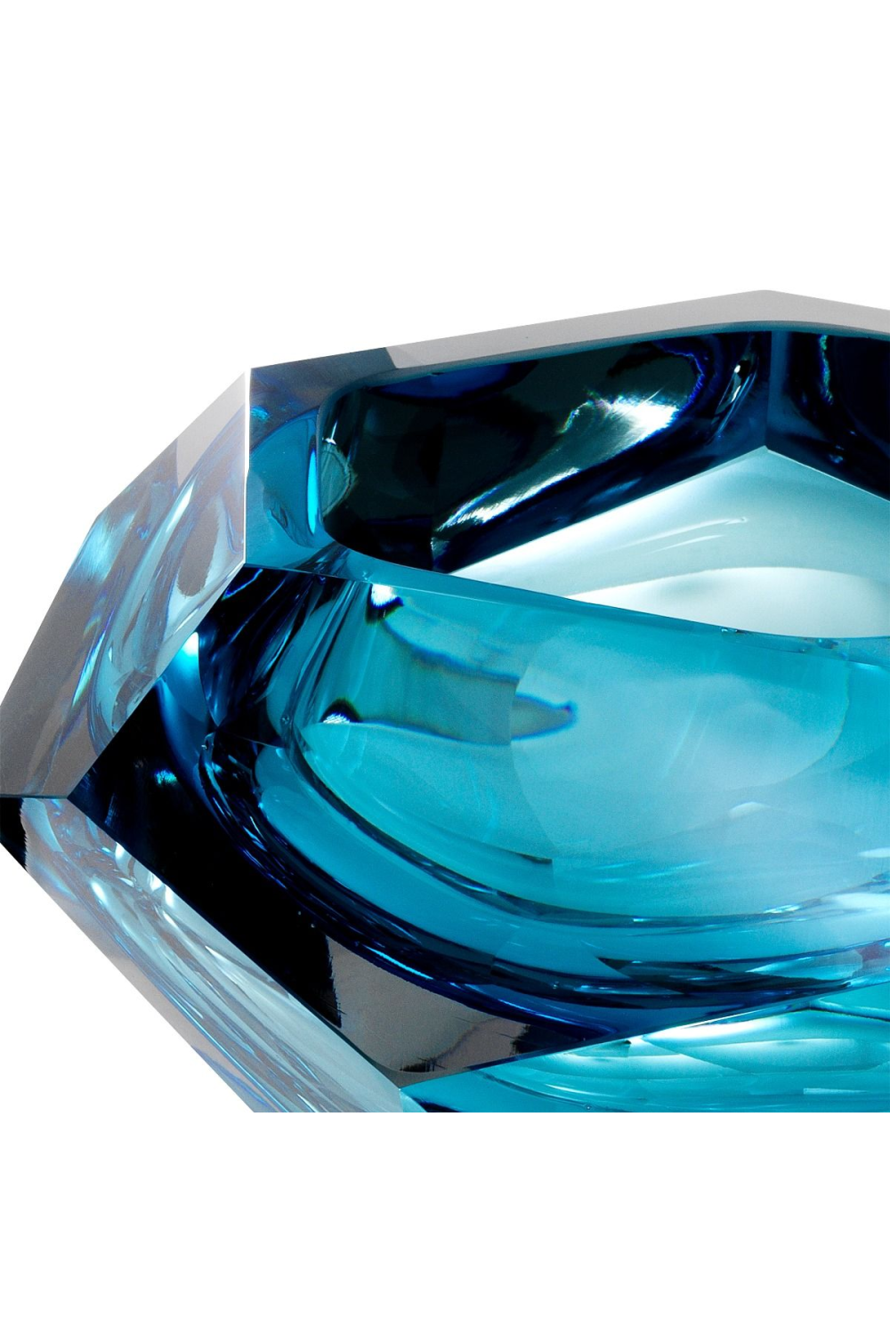 Blue Crystal Glass Bowl | Eichholtz Las Hayas | OROA