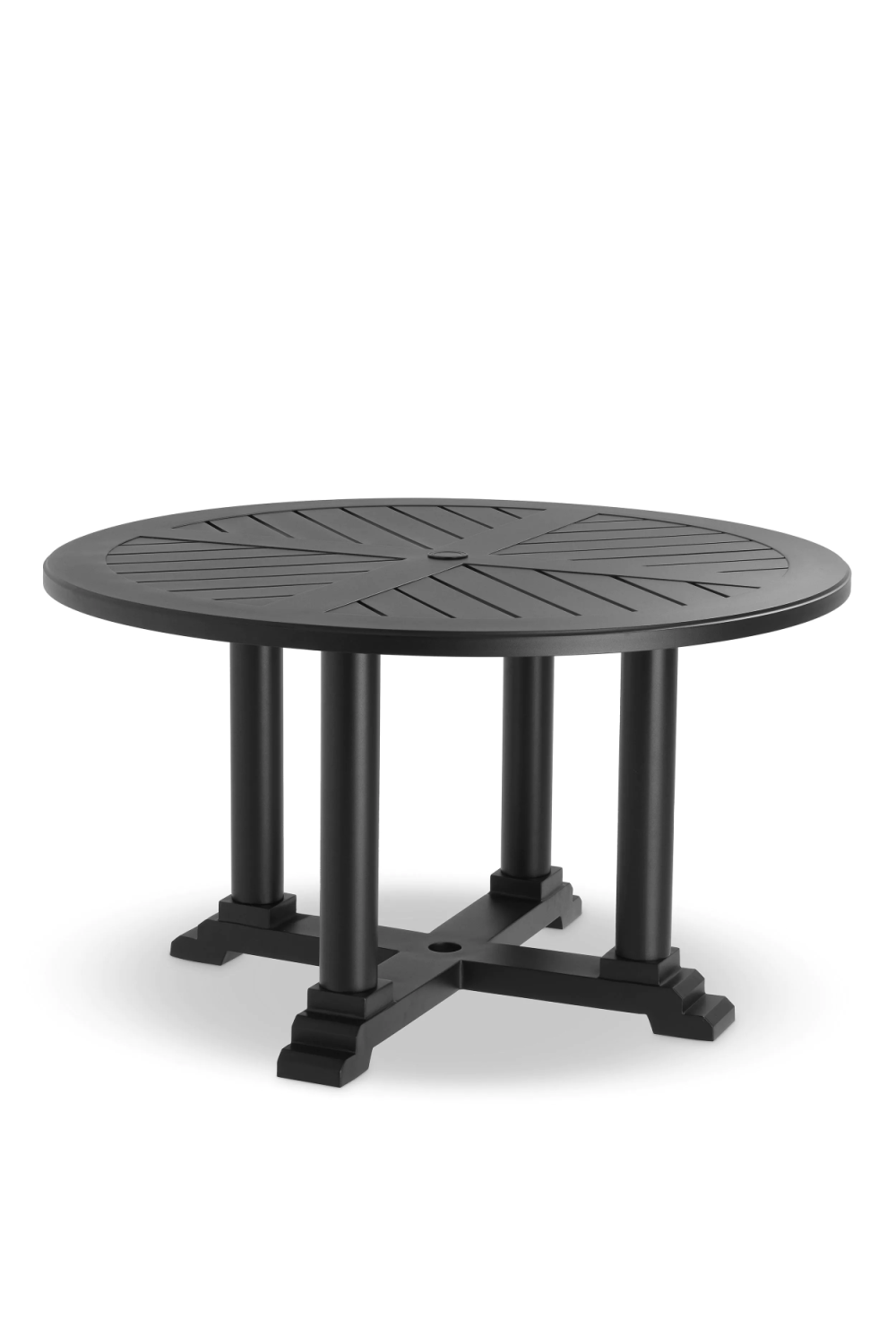 Black Round Outdoor Dining Table | Eichholtz Bell Rive S | Oroatrade.com