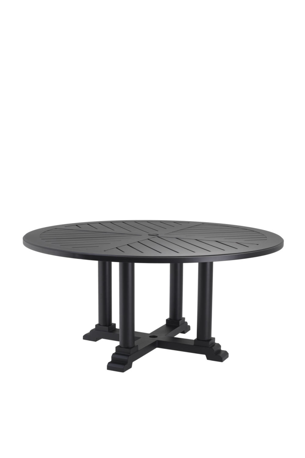 Black Round Outdoor Dining Table | Eichholtz Bell Rive | Oroatrade.com