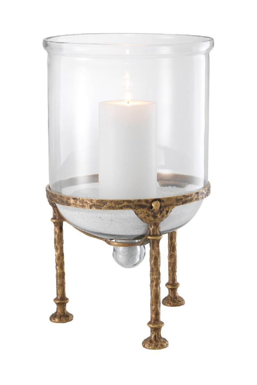 Brass Glass Bell Jar Hurricane | Eichholtz Grace | OROA.com