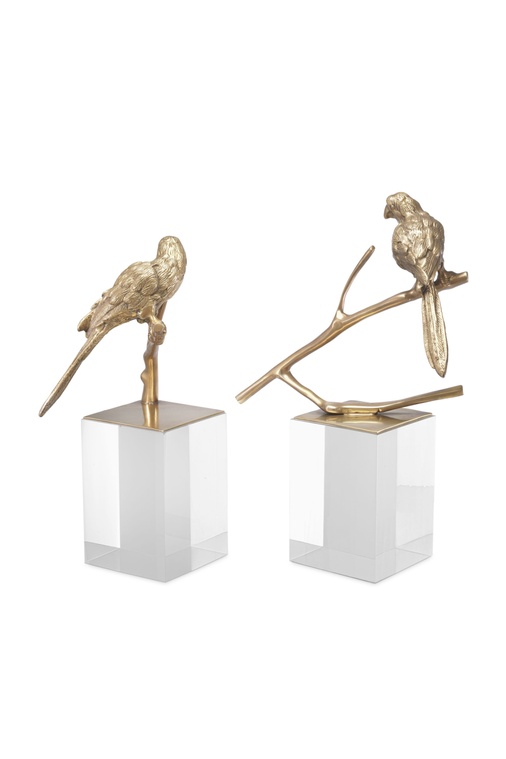 Antique Brass Bird Figurine Set (2), Eichholtz Morgana