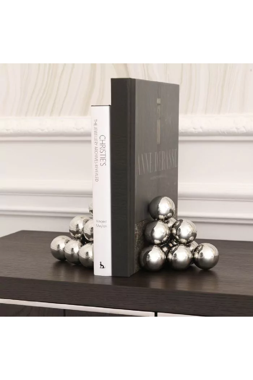 Polished Stainless Steel Abstract Bookend (Set of 2) | Eichholtz Carioca | OROA.com