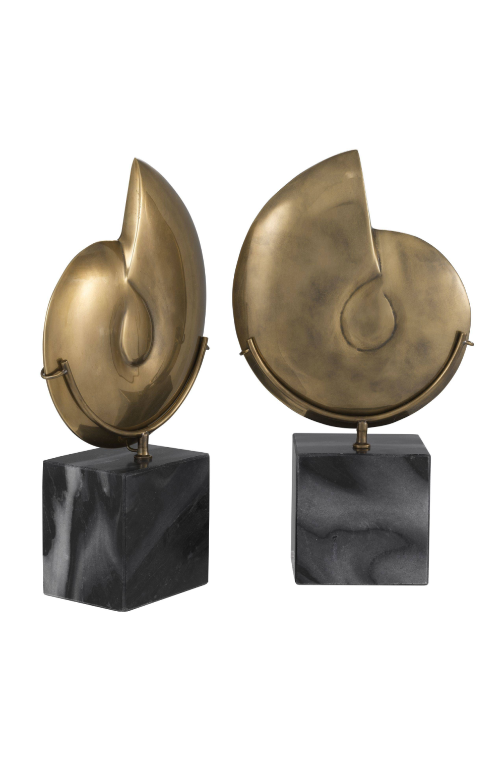 Vintage Brass Object Set of 2 | Eichholtz Ammonite | OROA.com