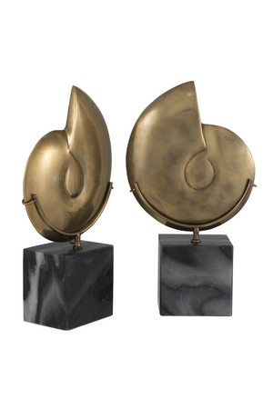 Vintage Brass Object Set of 2 | Eichholtz Ammonite | OROA.com
