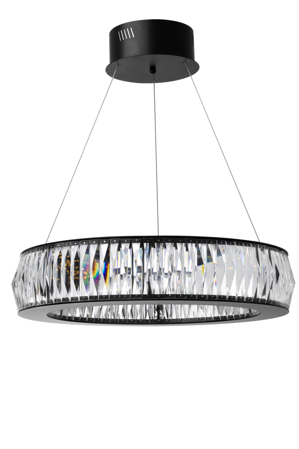 Black Ring Crystal Glass Chandelier | Vancouver | OROA