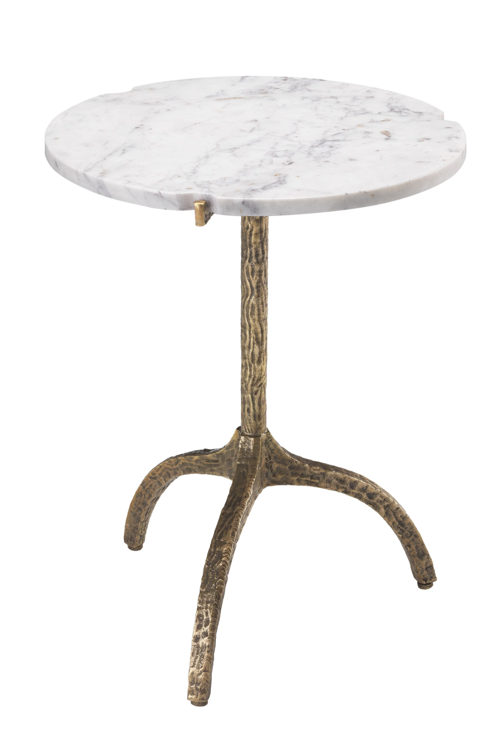 White Marble Brass Side Table | Eichholtz Cortina | OROA.com