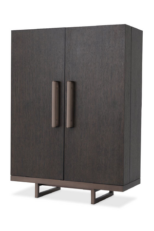 Mocha Straight Oak Veneer Wine Cabinet | Eichholtz Harrison | OROA