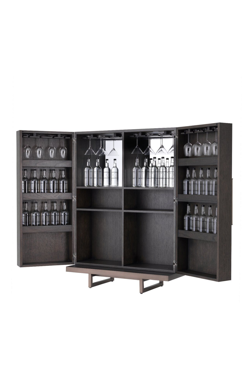Mocha Straight Oak Veneer Wine Cabinet | Eichholtz Harrison | OROA