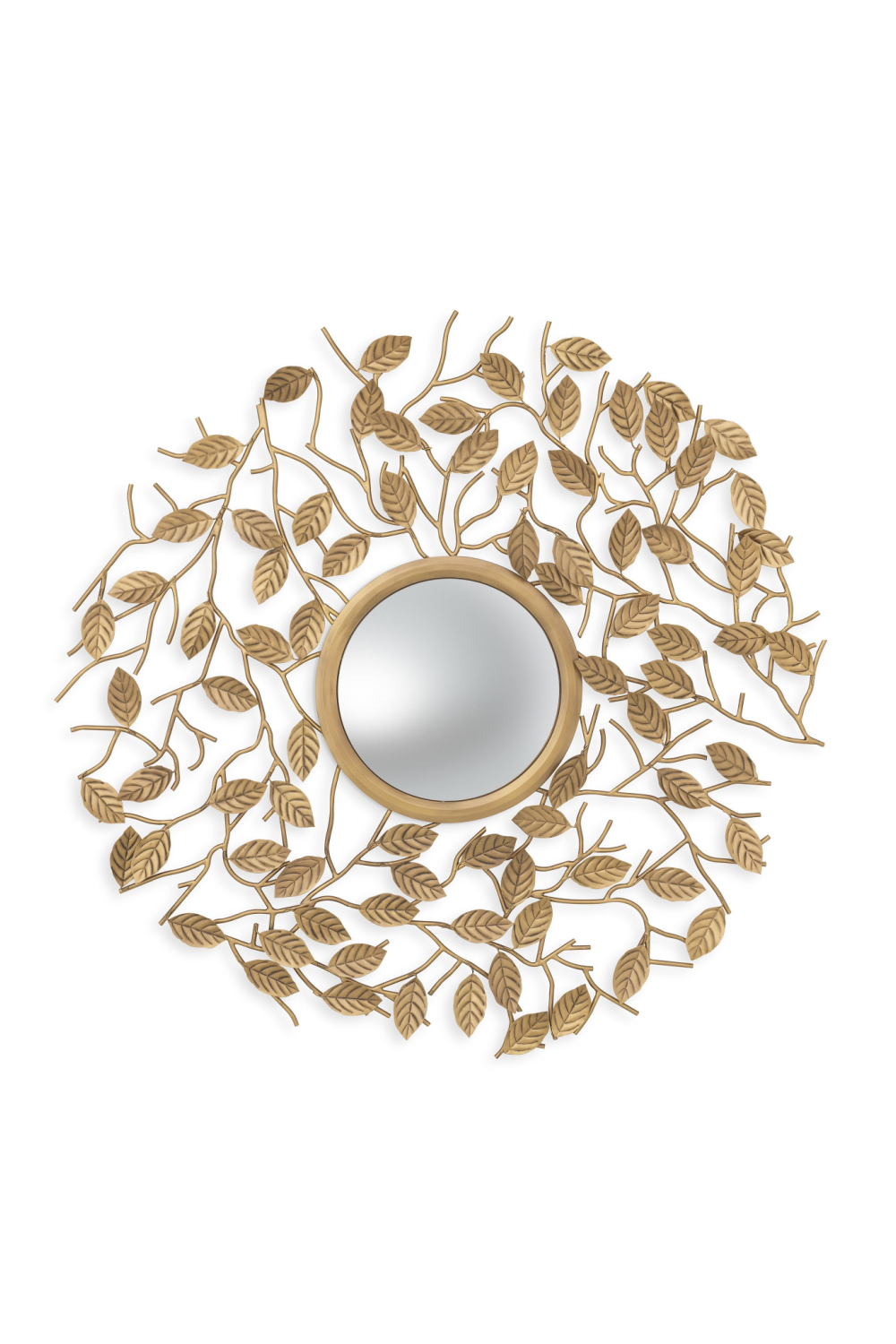 Vintage Brass Wreath Decorative Mirror | Eichholtz Fiona | OROA