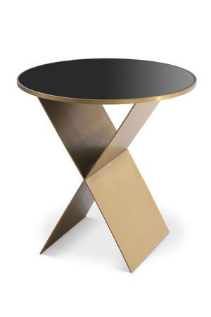 Round Brass X-Legged Side Table S | Eichholtz Fitch | OROA