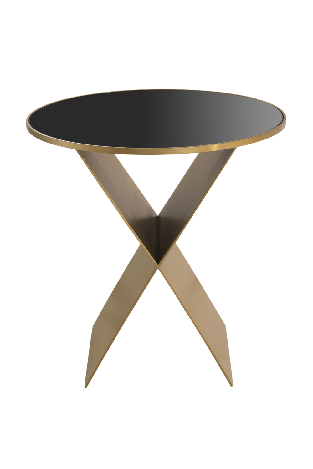 Round Brass X-Legged Side Table S | Eichholtz Fitch | OROA