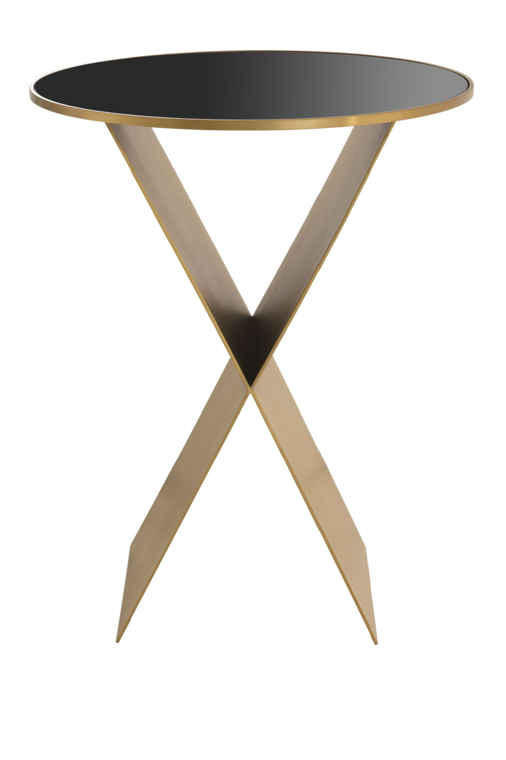 Round Brass X-Legged Side Table L | Eichholtz Fitch | OROA
