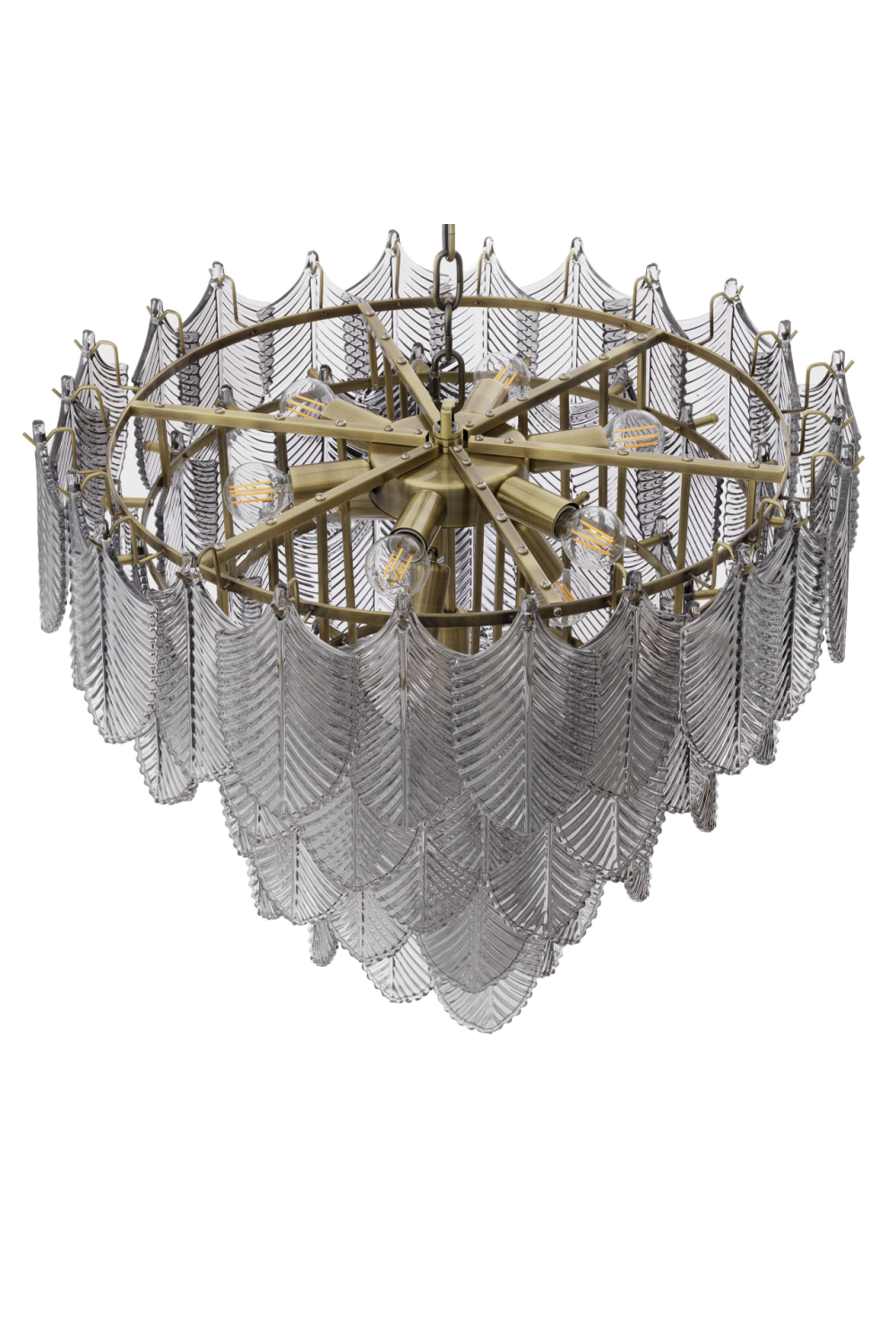 Smoked Glass Layered Chandelier | Eichholtz Verbier S | OROA TRADE