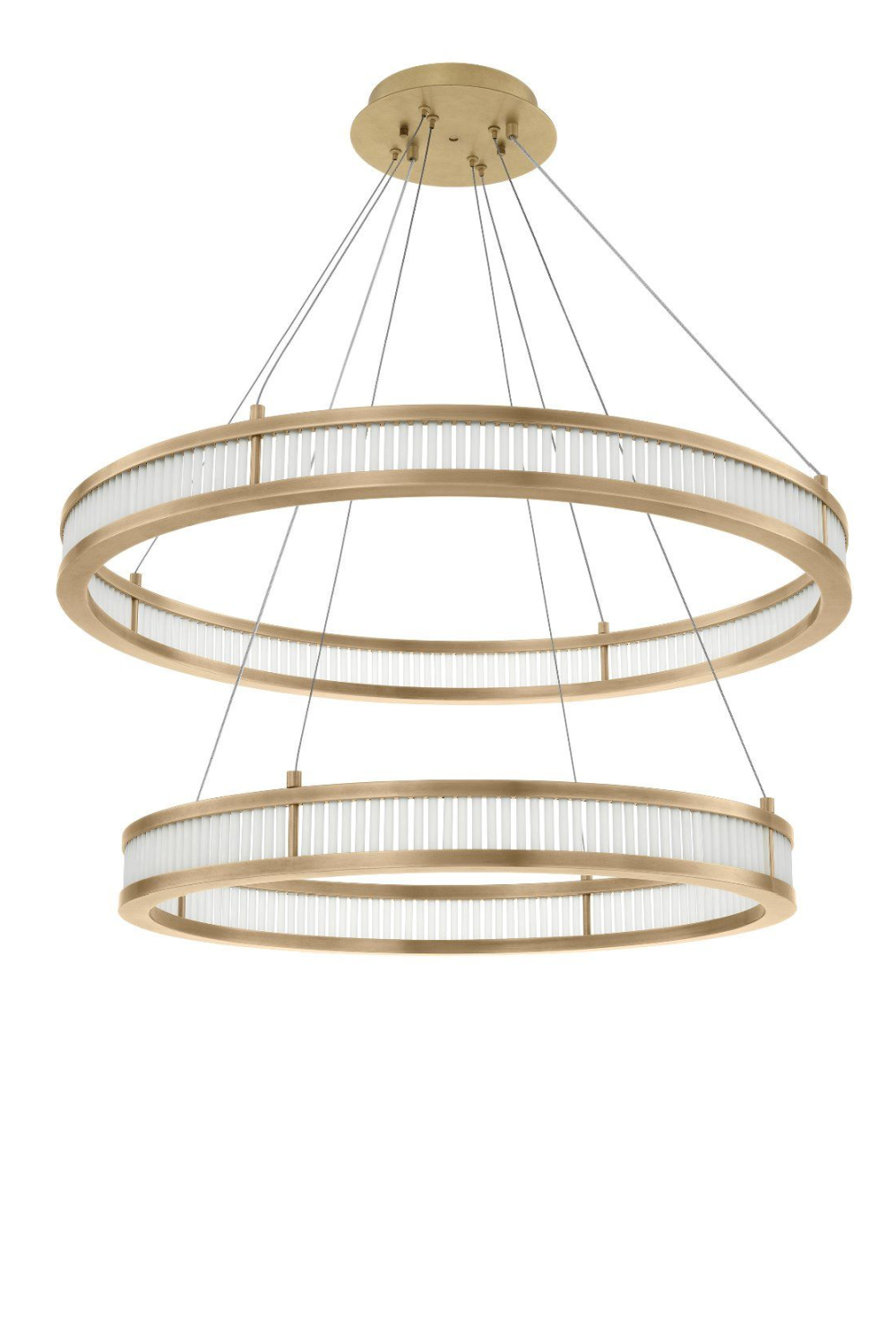 Brass Double Ring LED Chandelier | Eichholtz Damien | OROA