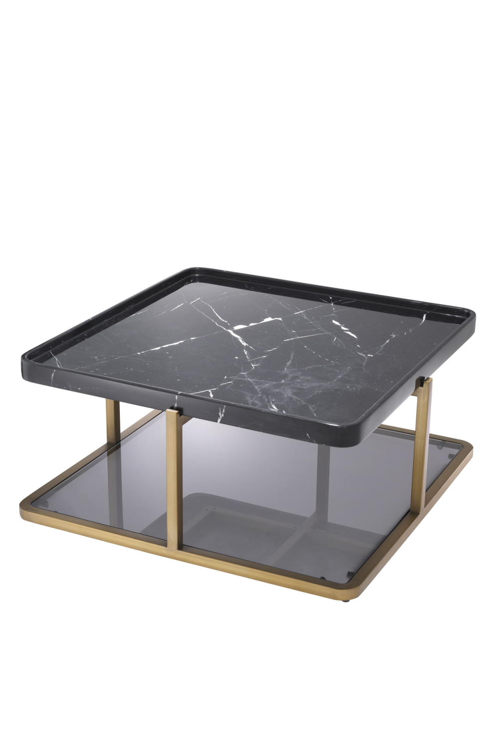 Square Black Marble Coffee Table | Eichholtz Grant | OROA