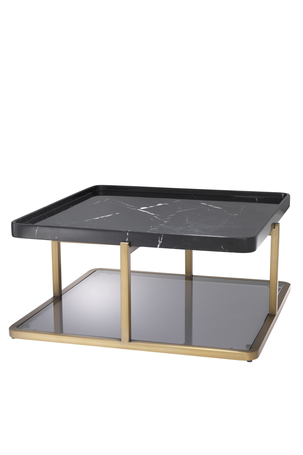 Square Black Marble Coffee Table | Eichholtz Grant | OROA